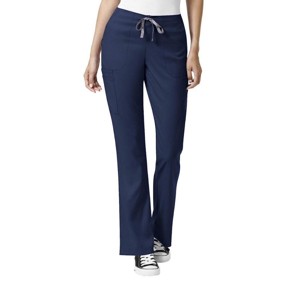 WonderWink Women's Moderate Flare Leg Cargo Pant size L Tall